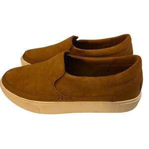 UGG Women's Zilo Slip-on Brown Suede Platform Sneakers Size 10